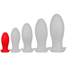 EggPlay Saurus – prémium szilikon anális dugó, piros, S 10x4.5 cm anál