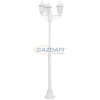 EGLO 22996 Kültéri álló E27 3x60W m:192cm d:55cm alumínium öntvény fehér, átlátszó üveg IP33 Laterna 5