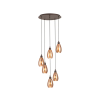 EGLO 39508 Függeszték E27 6x60W barna Siracusa