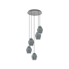 EGLO 39567 Függeszték E27 5x60W átlfekete Estanys
