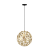 EGLO 39755 Függ E27 1x60W 41cm fekete/réz Skoura