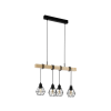 EGLO 43132 függeszték E27 4x60W fekete/tölgy Townshend5