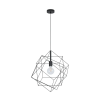 EGLO 43359 Függ.E27 1x60W 51,5cm fekete Straiton