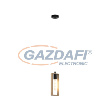 EGLO 49473 függeszték E27 1x60W fekete/fa Littleton világítás
