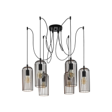 EGLO 49643 - Csillár zsinóron ROCCAMENA 6xE27/60W/230V világítás