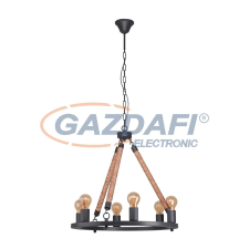 EGLO 49694 függeszték E27 6x60W fekete Findlay világítás