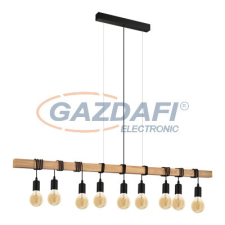 EGLO 49744 függeszték E27 9x60W fekete/tölgy Townshend világítás