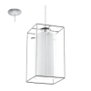 EGLO 94377 függeszték E27 1x60W króm/fehér Loncino1