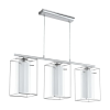 EGLO 94378 függeszték E27 3x60W króm/fehér Loncino1