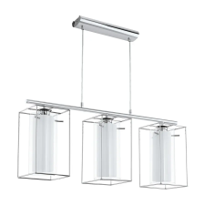 EGLO 94378 függeszték E27 3x60W króm/fehér Loncino1 világítás