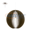EGLO 94636 Függeszték E27 1x60W barna 50cm Cossano