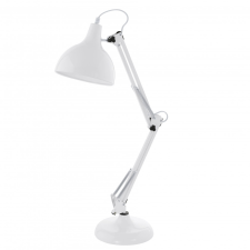 EGLO 94699 BORGILLIO íróasztali lámpa, fehér színben, MAX 1X40W teljesítménnyel, E27-es foglalattal, zsinórkapcsolóval, IP20 védettséggel ( EGLO 94699 ) világítás