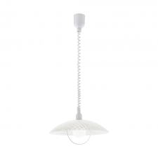 EGLO 96474 ALVEZ függeszték, fehér színben, MAX 1X60W teljesítménnyel, E27-es foglalattal, kapcsoló nélkül, IP20 védettséggel ( EGLO 96474 ) világítás