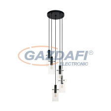 EGLO 97368 függeszték E27 5x60W fekete/átlátszó Montefino világítás