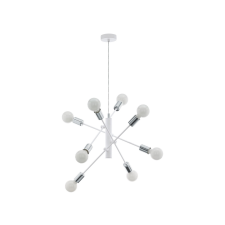 EGLO 98017 - Csillár zsinóron GRADOLI 8xE27/60W/230V fehér világítás