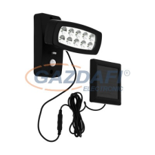 EGLO 98187 Szolár LED kültéri fali lámpa 2W mozgásérzékelős fekete Palizzi kültéri világítás