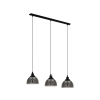 EGLO 98384 Függeszték E27 3x60W fekete Beleser