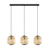 EGLO BORDESLEY fekete-barna függesztett lámpa (EG-43217) E27 3 izzós IP 20