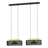 EGLO Cidraz fekete-barna függesztett lámpa (EGL-390164) E27 4 izzós IP20