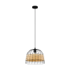 EGLO Függ.E27 1x40W37cmfekete/rattan Anwick