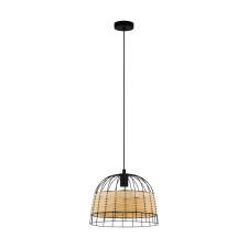 EGLO Függ.E27 1x40W37cmfekete/rattan Anwick világítás