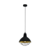 EGLO Függ.E27 1x60W fekete/arany Cannington