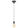 EGLO Függeszték E27 1x60W fekete Yorth