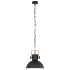 EGLO Függeszték E27 28W fekete/fa Lubenham világítás