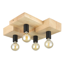 EGLO HALKIN fekete-barna mennyezeti lámpa (EG-43798) E27 4 izzós IP20 világítás