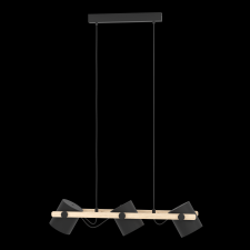 EGLO HORNWOOD FÜGGESZTÉK E27 3X60W IP20 78X21X120CM FEKETE/FA világítás