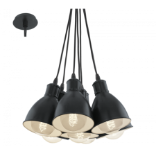 EGLO LED lámpa függeszték , mennyezeti , 7 x E27 , acél , fekete , fehér , EGLO , PRIDDY , 49467 világítás