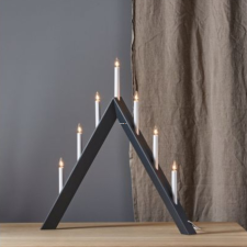 EGLO Magyarország Kft. Fekete LED gyertyapiramis (Arrow) karácsonyi dekoráció