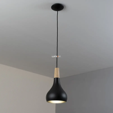 EGLO Magyarország Kft. Függesztett lámpa, 18 cm, fekete-fa (Sabinar) világítás