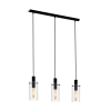 EGLO MONTEFINO fekete-átlátszó függesztett lámpa (EG-97367) E27 3 izzós IP20