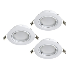 EGLO Peneto fehér mennyezetbe építhető lámpa szett (EG-94406) GU10 3 izzós IP20 világítás