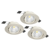 EGLO Saliceto matt nikkel LED mennyezetbe építhető lámpa szett (EG-900746) LED 3 izzós IP20
