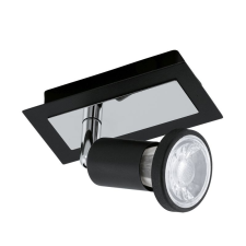 EGLO Sarria LED-es fali GU10 1x5W fekete/króm világítás