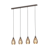 EGLO Siracusa barna-réz függesztett lámpa (EGL-39507) E27 4 izzós IP20
