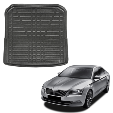 EgriAuto fekete csúszásgátlós csomagtértálca Skoda Superb Sedan 2015- csomagtértálca