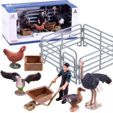 Egy sor állat figurák farm tyúk strucc #2989 játékfigura