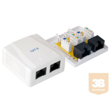 egyéb 2 portos Cat6 UTP falon kívüli aljzat mobiltelefon kellék