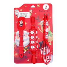 egyéb 3 darabos gyerek cukrász szett - Karácsonyi minta – Piros sütés és főzés