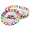 egyéb Boldog születésnapot papírtányér 6 darabos - 23 cm
