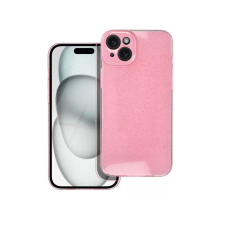 egyéb Clear 2mm Apple iPhone 15 Plus Tok - Rózsaszín/Csillámos tok és táska