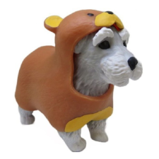 egyéb Dress Your Puppy: Állati kiskutyák 2. széria - Törpe snautzer maci ruhában játékfigura