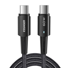 egyéb Essager EXCTT2-CGA01 USB Type-C apa - USB Type-C apa Adat és töltő kábel - Fekete (2m) (EXCTT2-CGA01) kábel és adapter