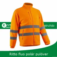 egyéb Felső Ritto cipzáros polár Hi-Viz narancs 2XL