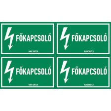 egyéb FŐKAPCSOLÓ, vinil öntapadó, 100x60 információs címke