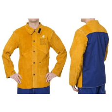 egyéb Golden Brown hegesztő kabát, hasított tehénbőr, égésálló pamut hátrész,