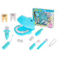 EGYÉB GYÁRTÓ Dental Clinic fogorvos játék vizilóval, 36 x 28 cm x 6 cm, Kék orvosos játék